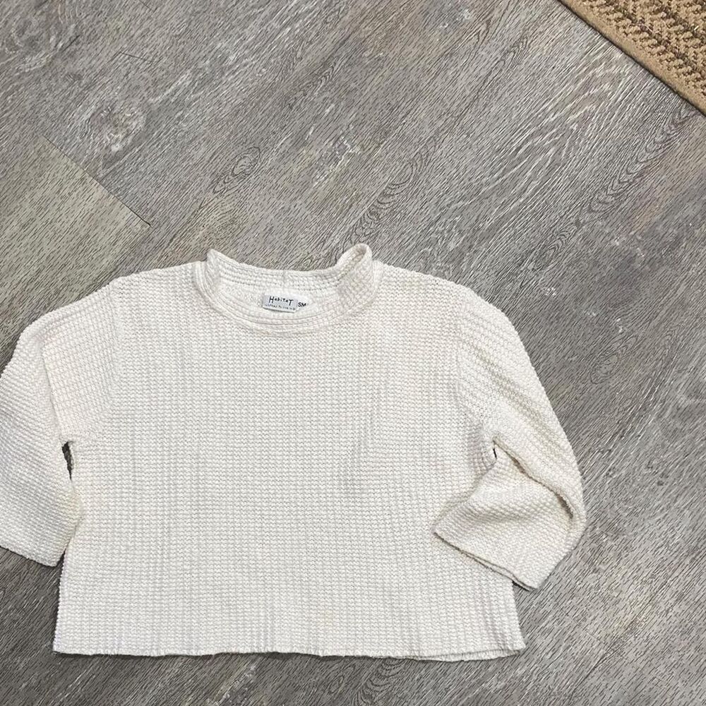 Habitat Women's Cream and White Jumper